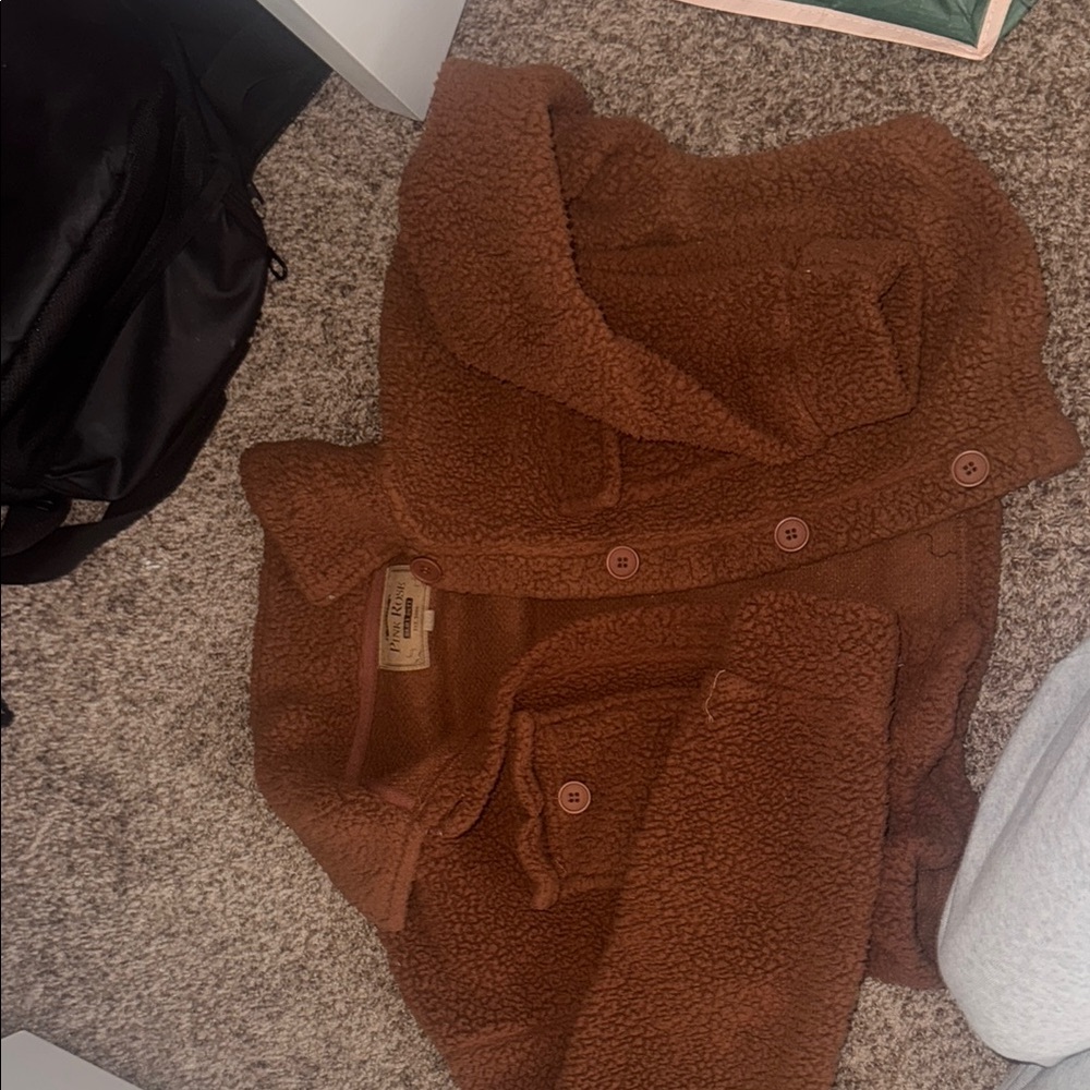 Cozy Brown Sherpa Jacket